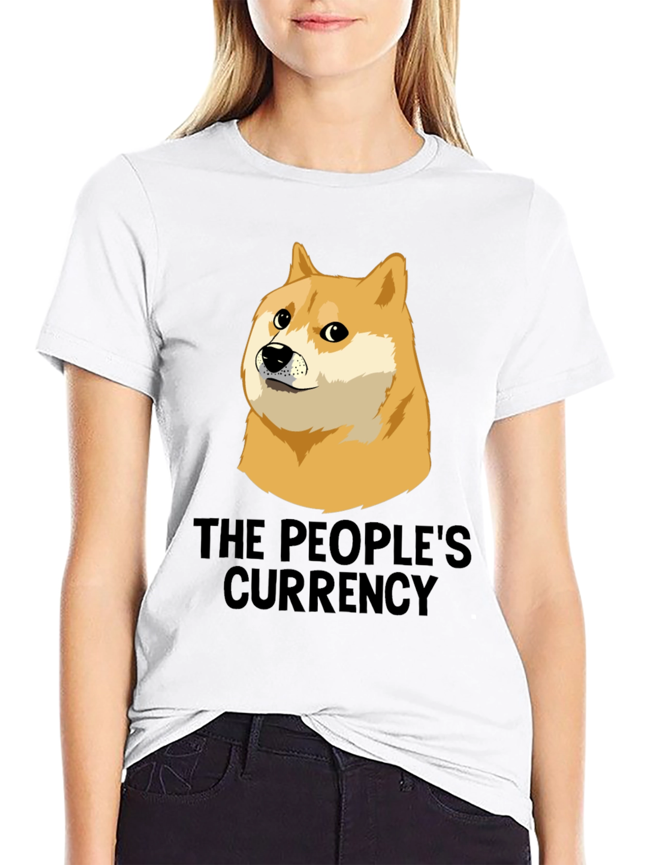 Doge The Peoples Currency Black T-Shirt