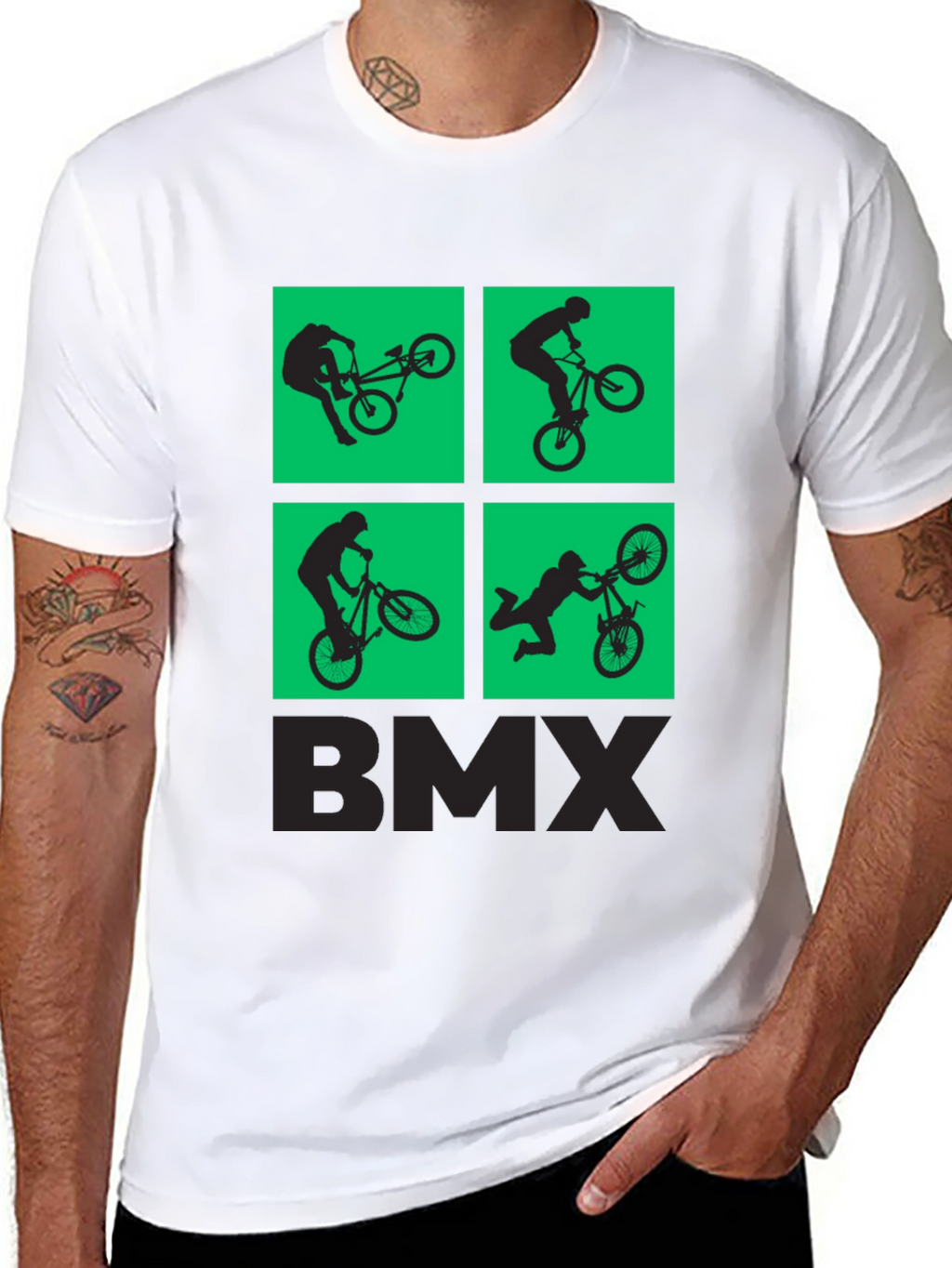 BMX Silhouette Graphic Print T-Shirt
