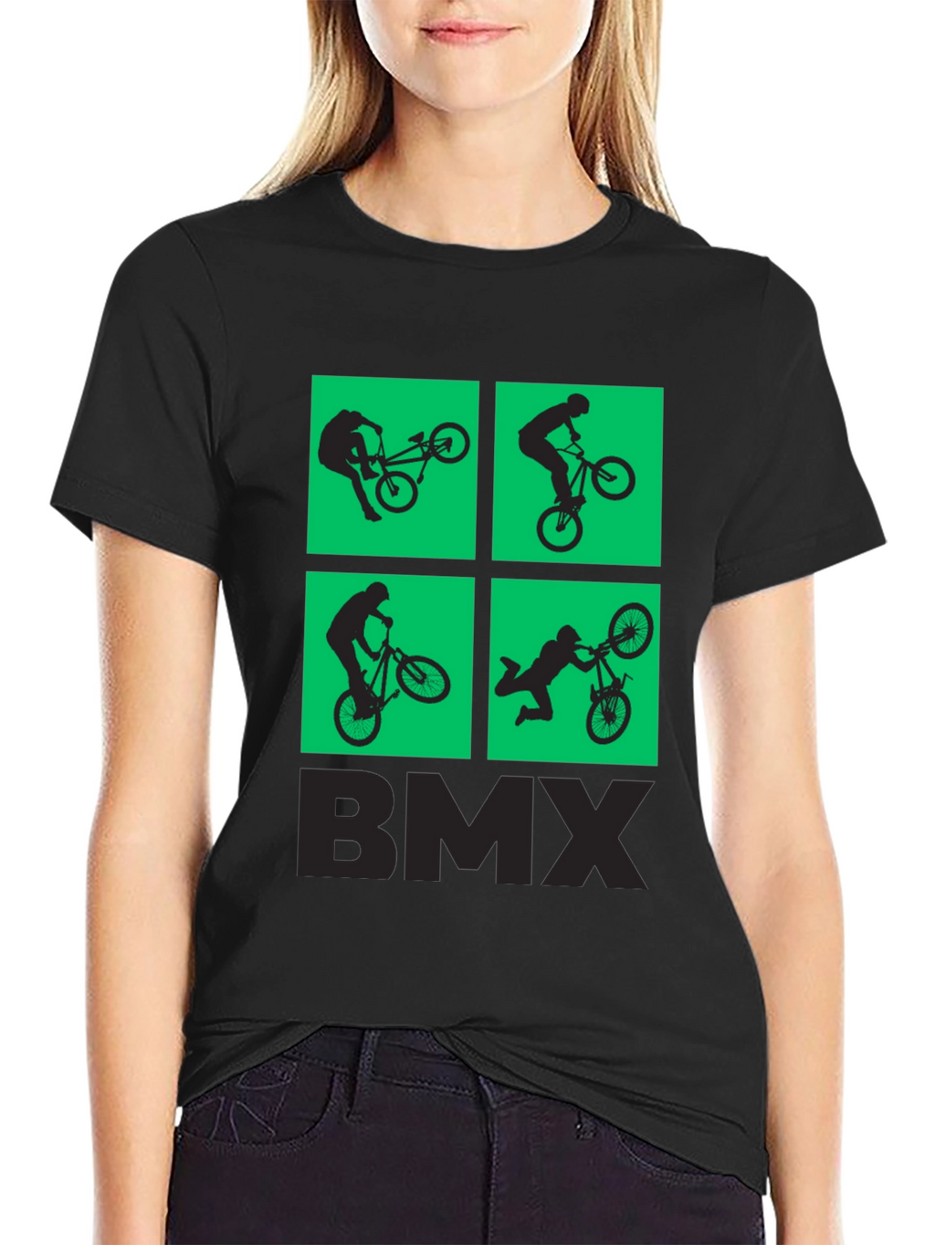 BMX Silhouette Graphic Print T-Shirt