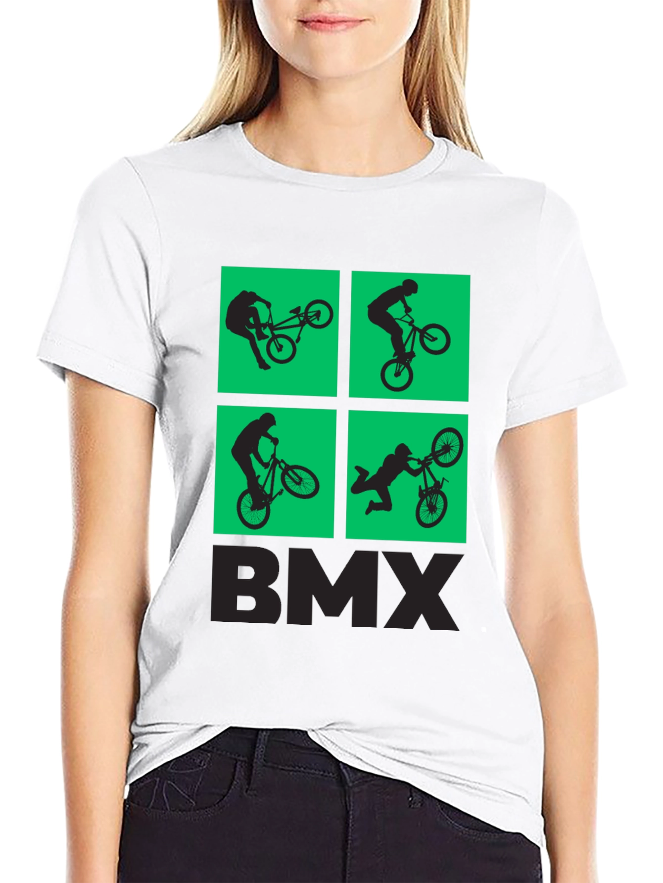 BMX Silhouette Graphic Print T-Shirt