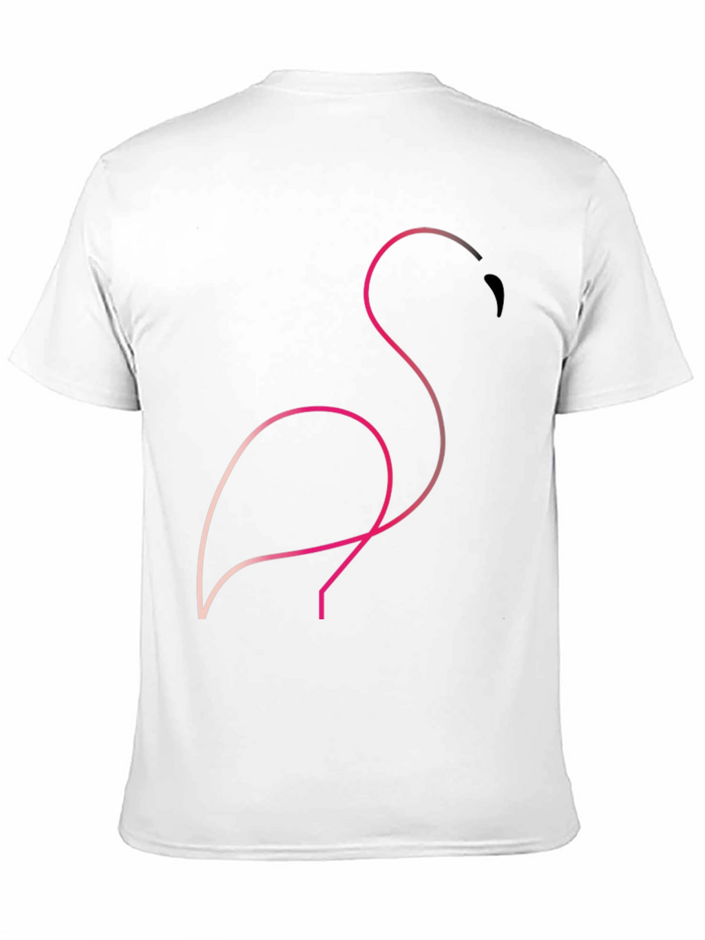 Minimalist Flamingo Graphic Tee - Black
