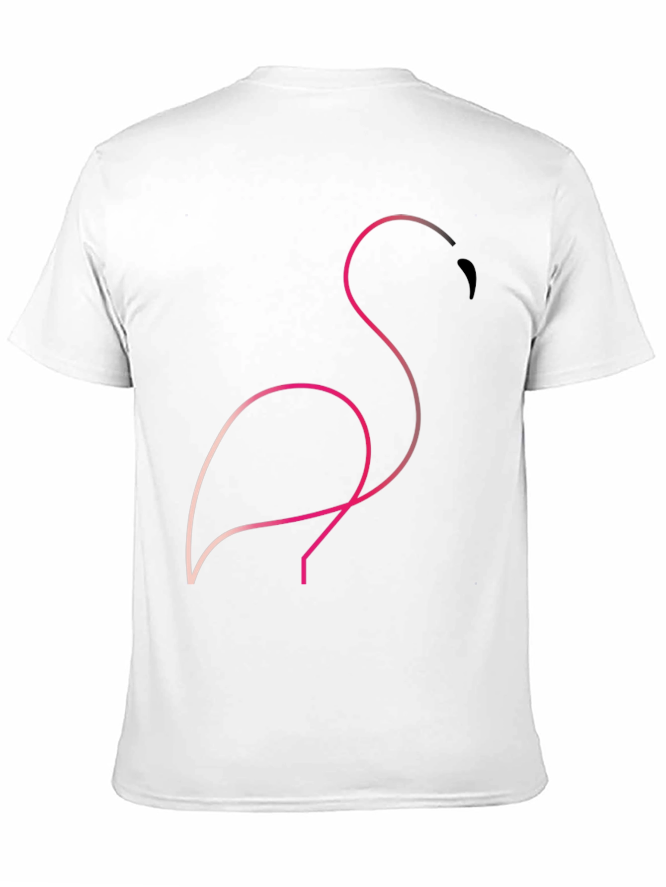 Minimalist Flamingo Graphic Tee - Black