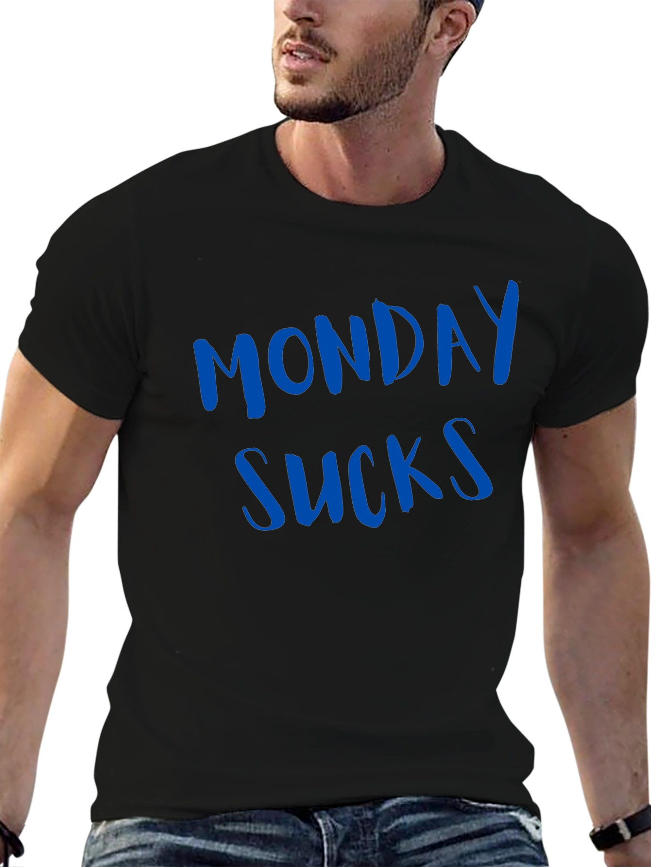Monday Sucks Mens Black T-Shirt - Casual Wear