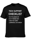 Tech Support Checklist Graphic T-Shirt