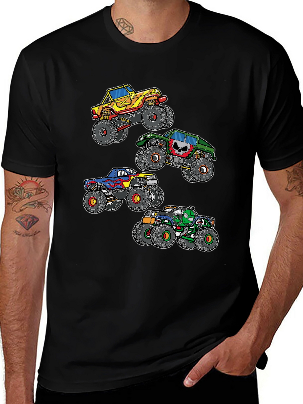 Monster Truck Graphic Black T-Shirt