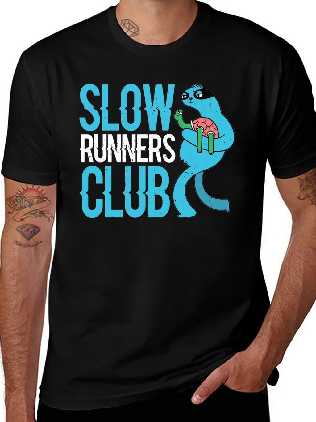 Slow Runners Club Novelty Graphic T-Shirt