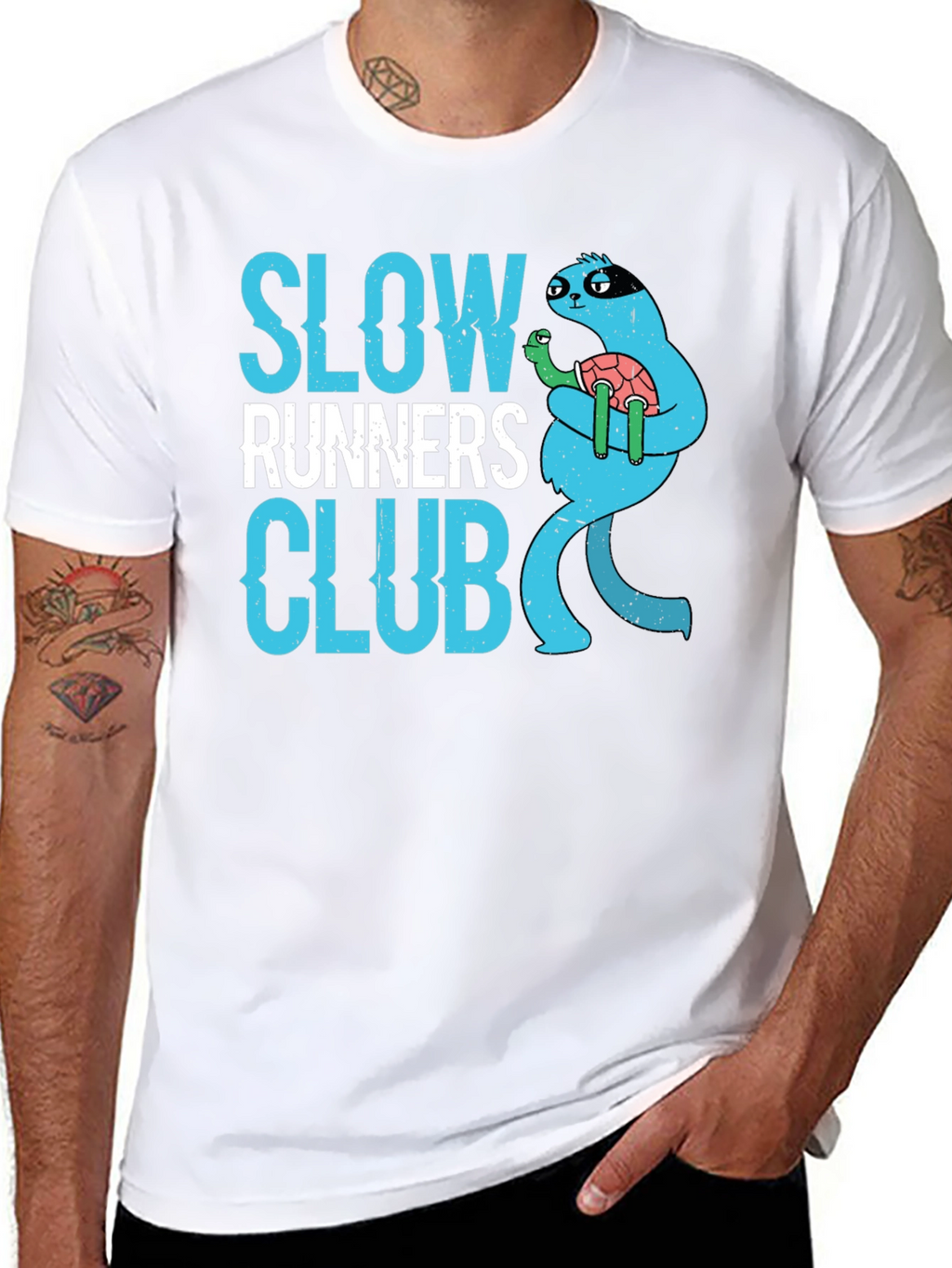 Slow Runners Club Novelty Graphic T-Shirt