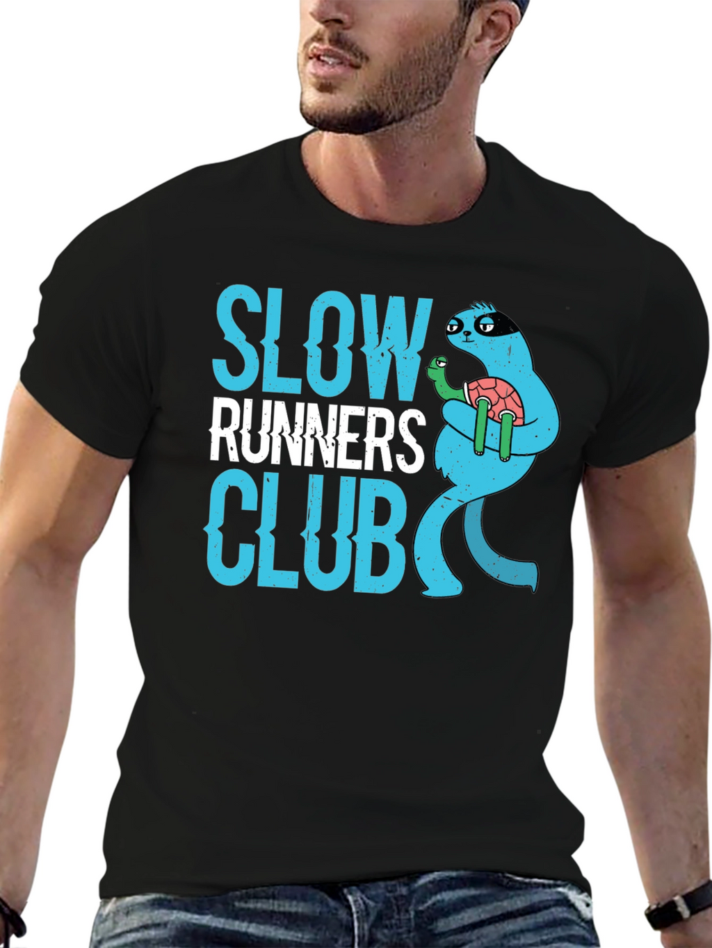 Slow Runners Club Novelty Graphic T-Shirt