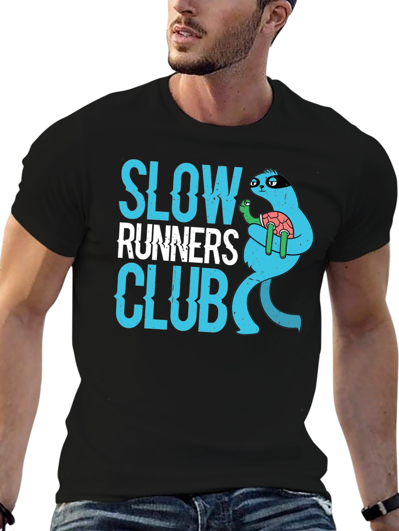 Slow Runners Club Novelty Graphic T-Shirt