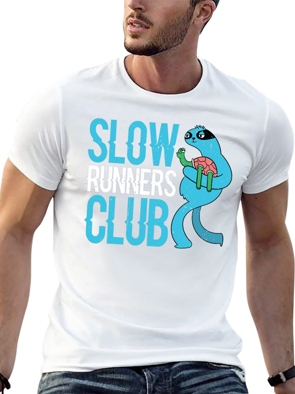 Slow Runners Club Novelty Graphic T-Shirt