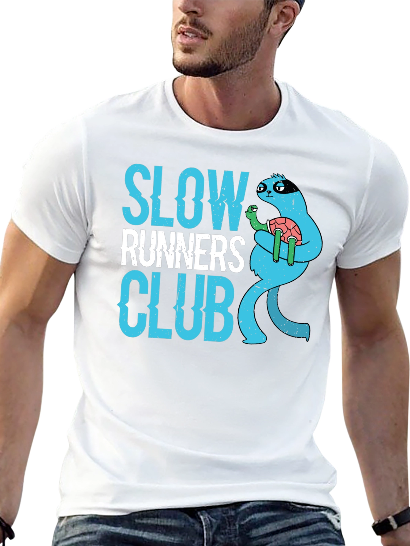 Slow Runners Club Novelty Graphic T-Shirt