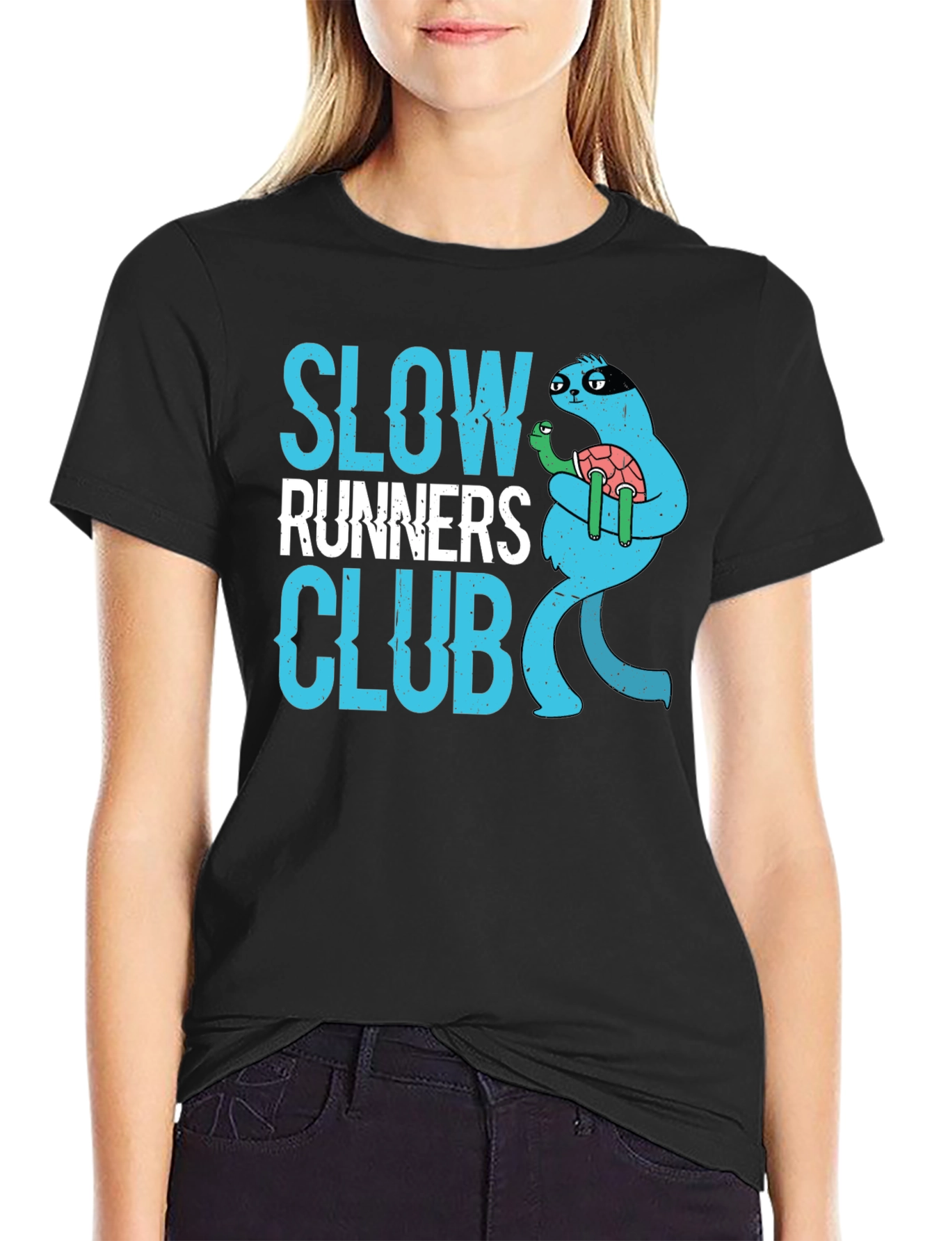 Slow Runners Club Novelty Graphic T-Shirt