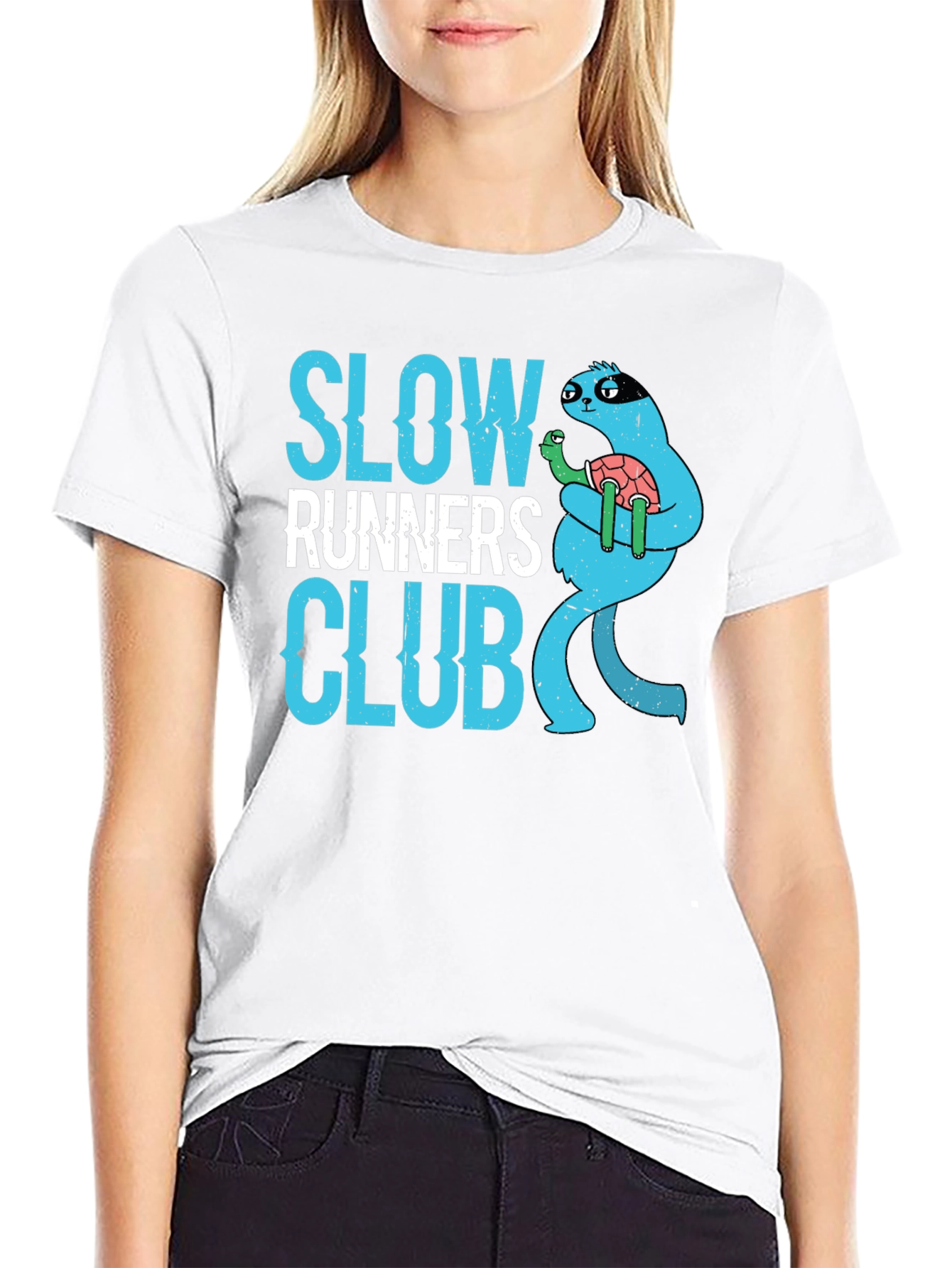 Slow Runners Club Novelty Graphic T-Shirt