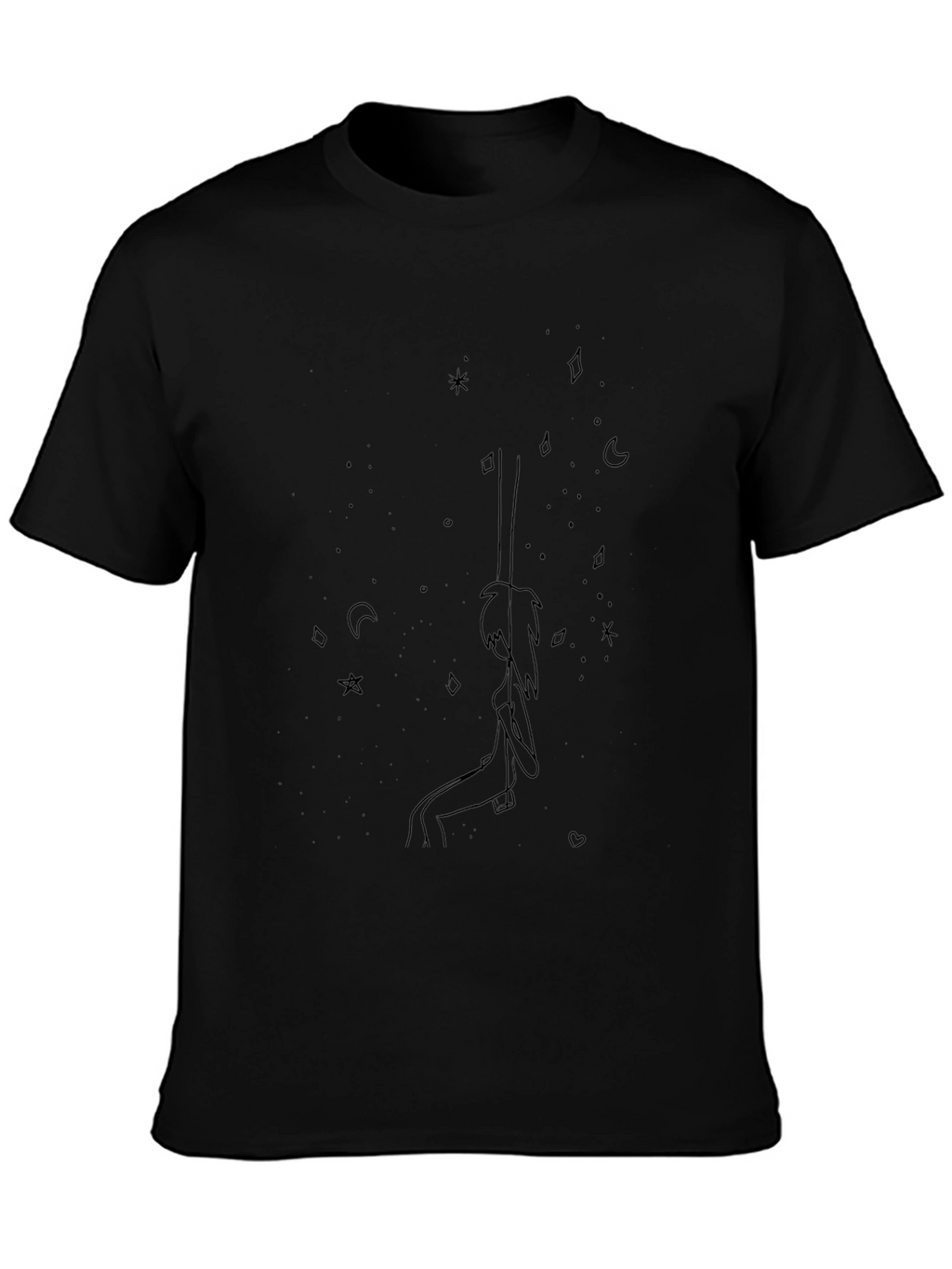Silhouette Dreamer T-Shirt - Black Cotton Tee