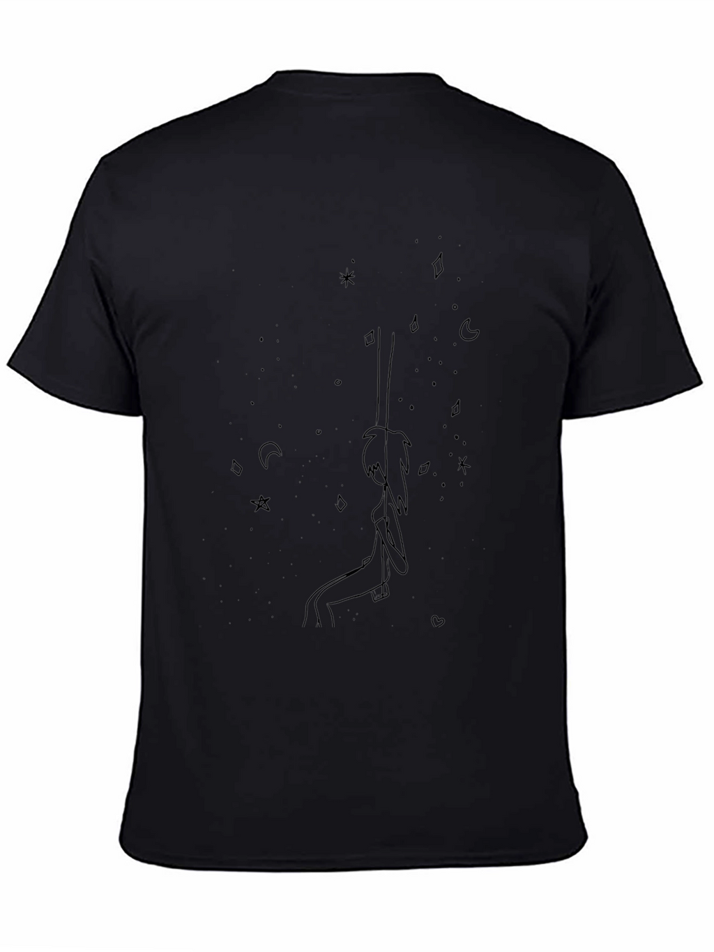 Silhouette Dreamer T-Shirt - Black Cotton Tee