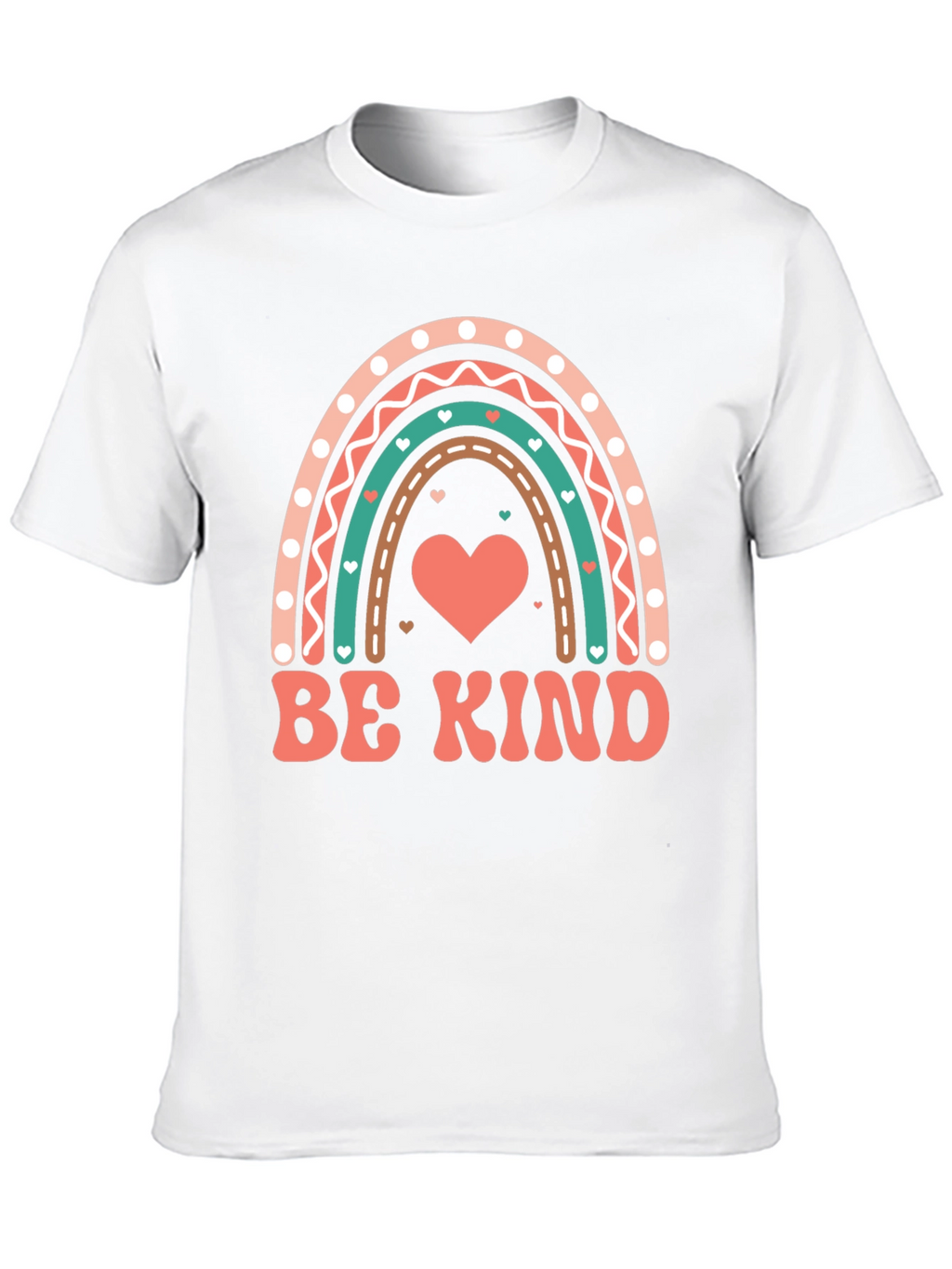 Be Kind Heart Rainbow Graphic Tee