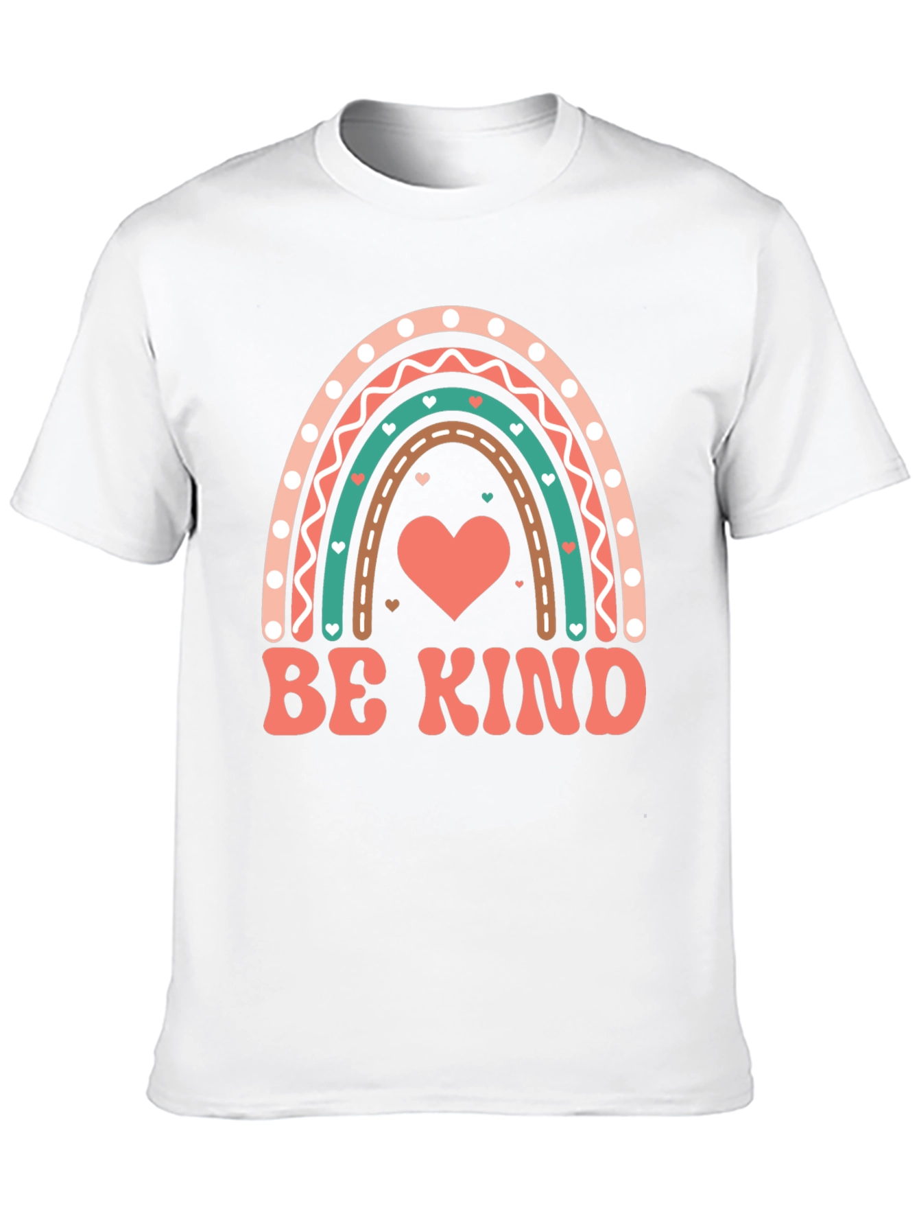 Be Kind Heart Rainbow Graphic Tee