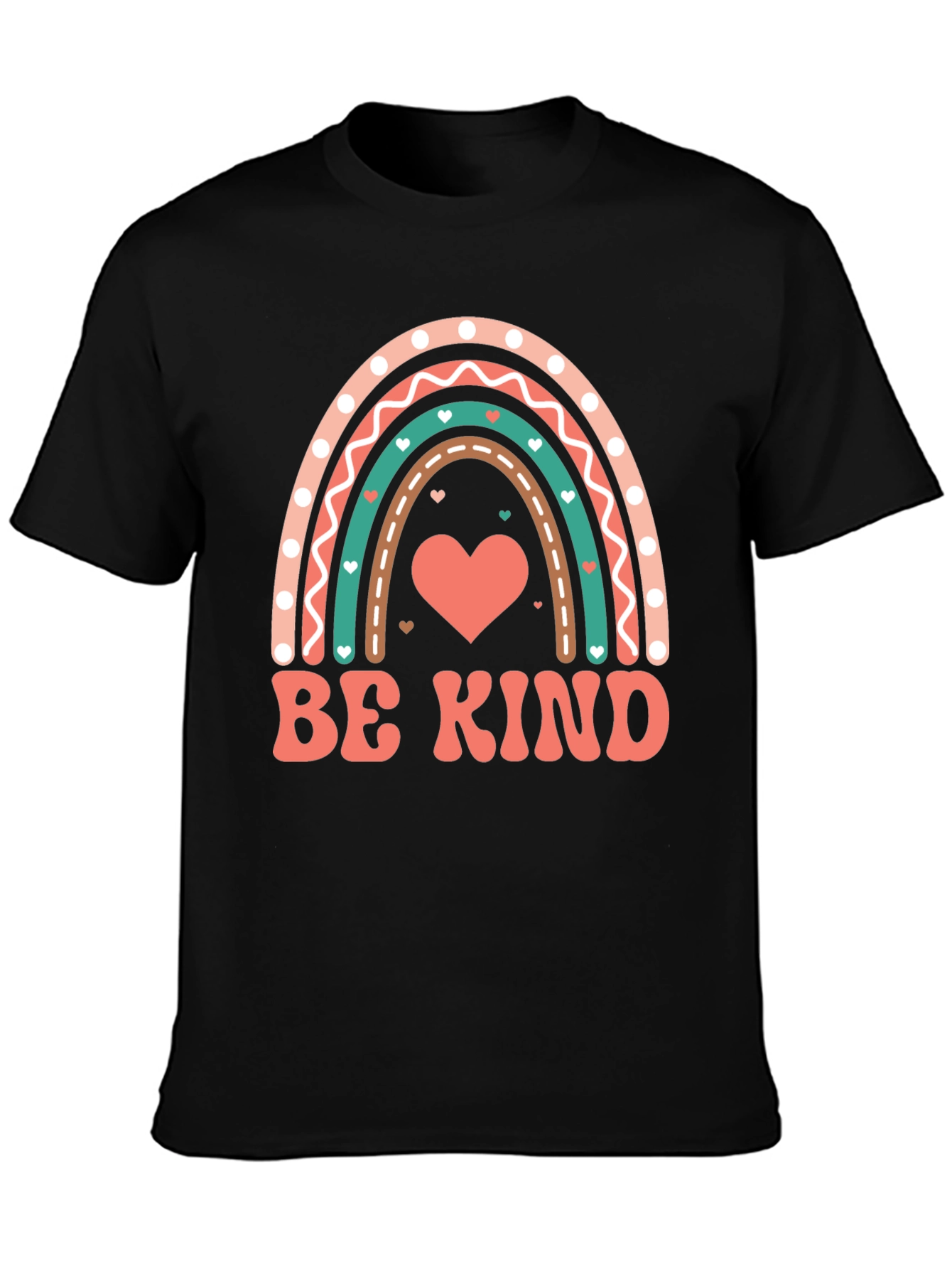 Be Kind Heart Rainbow Graphic Tee