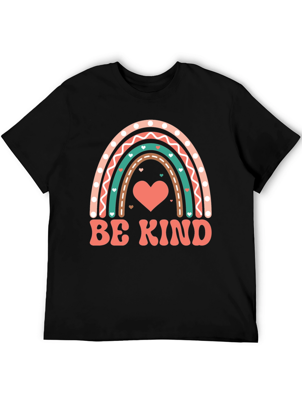 Be Kind Heart Rainbow Graphic Tee