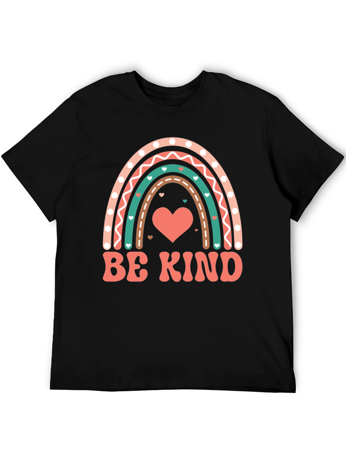 Be Kind Heart Rainbow Graphic Tee