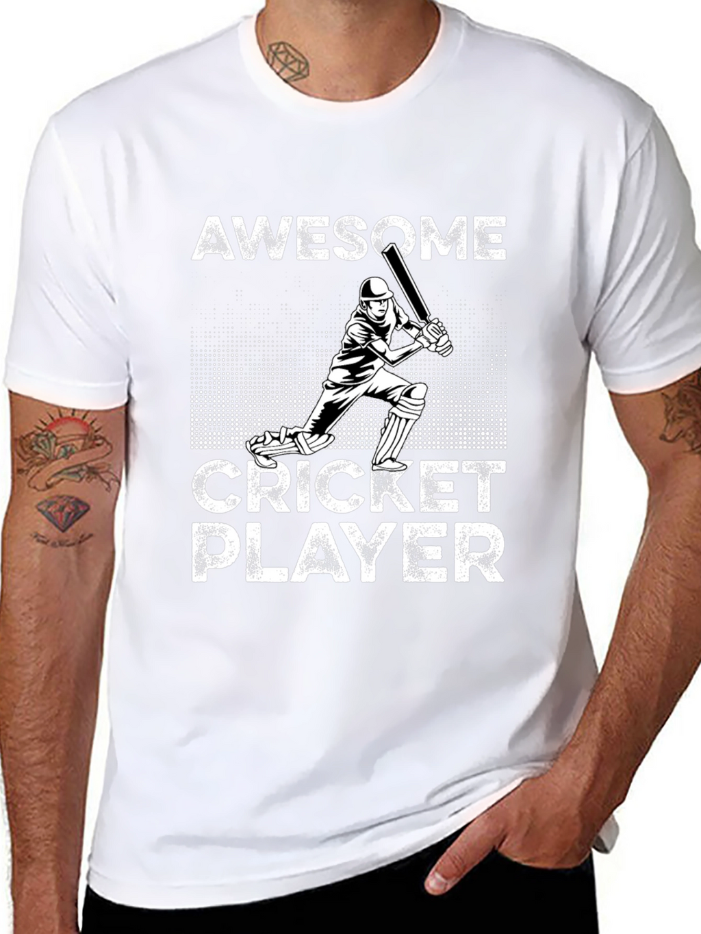 Awesome Cricket Player Graphic T-Shirt