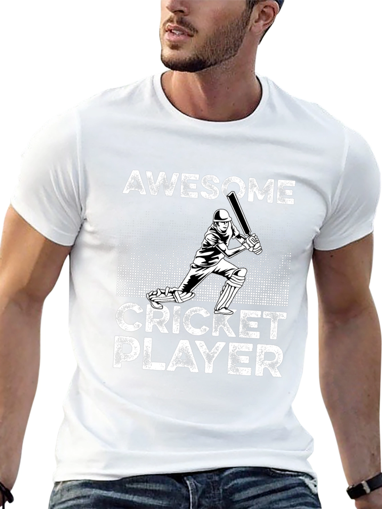 Awesome Cricket Player Graphic T-Shirt