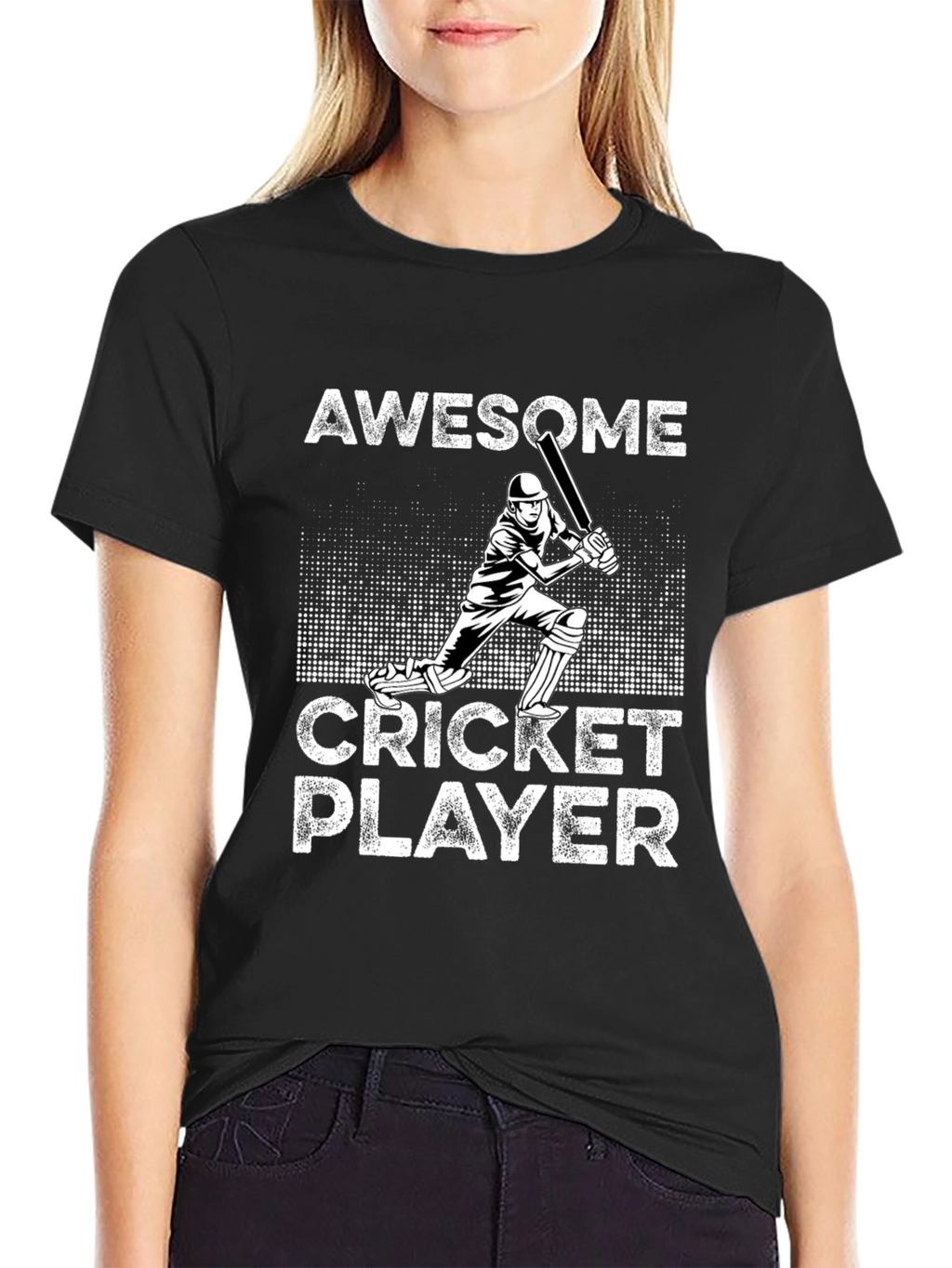 Awesome Cricket Player Graphic T-Shirt