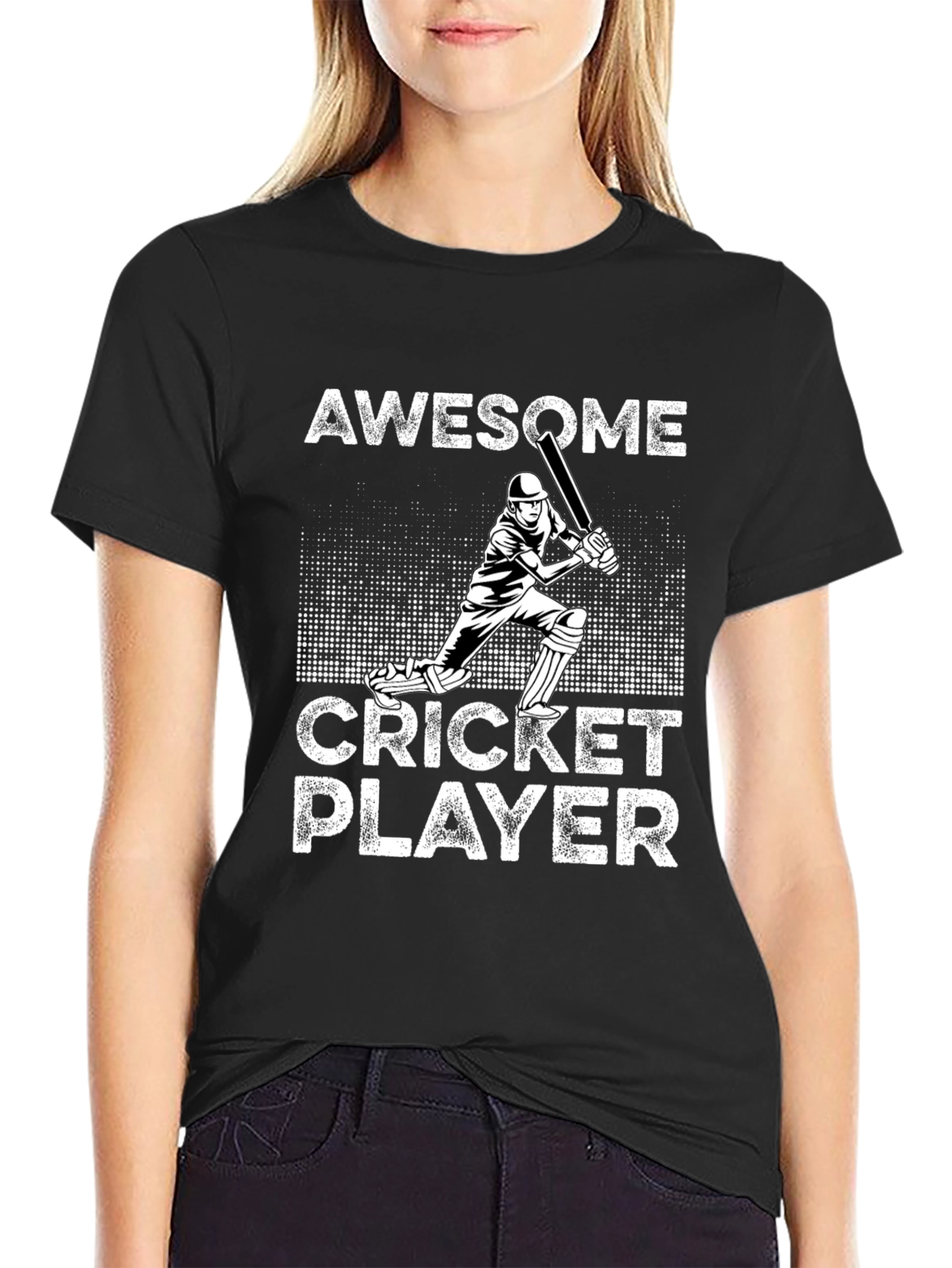 Awesome Cricket Player Graphic T-Shirt