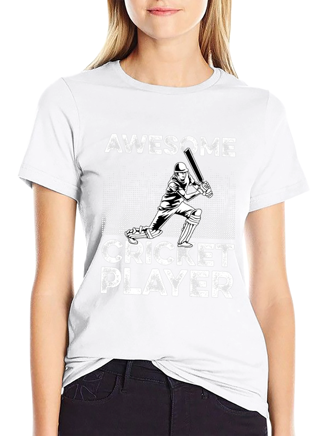 Awesome Cricket Player Graphic T-Shirt