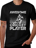 Awesome Cricket Player Graphic T-Shirt