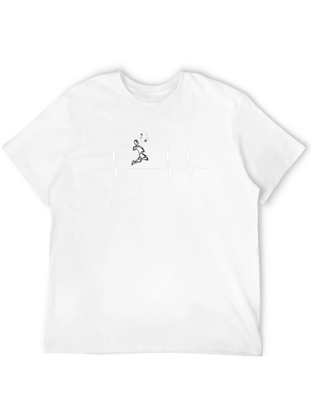 Tennis Heartbeat Black T-Shirt