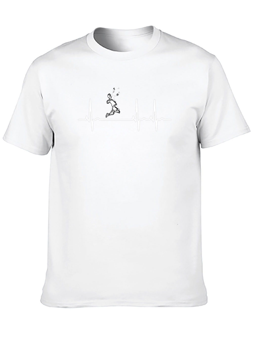 Tennis Heartbeat Black T-Shirt