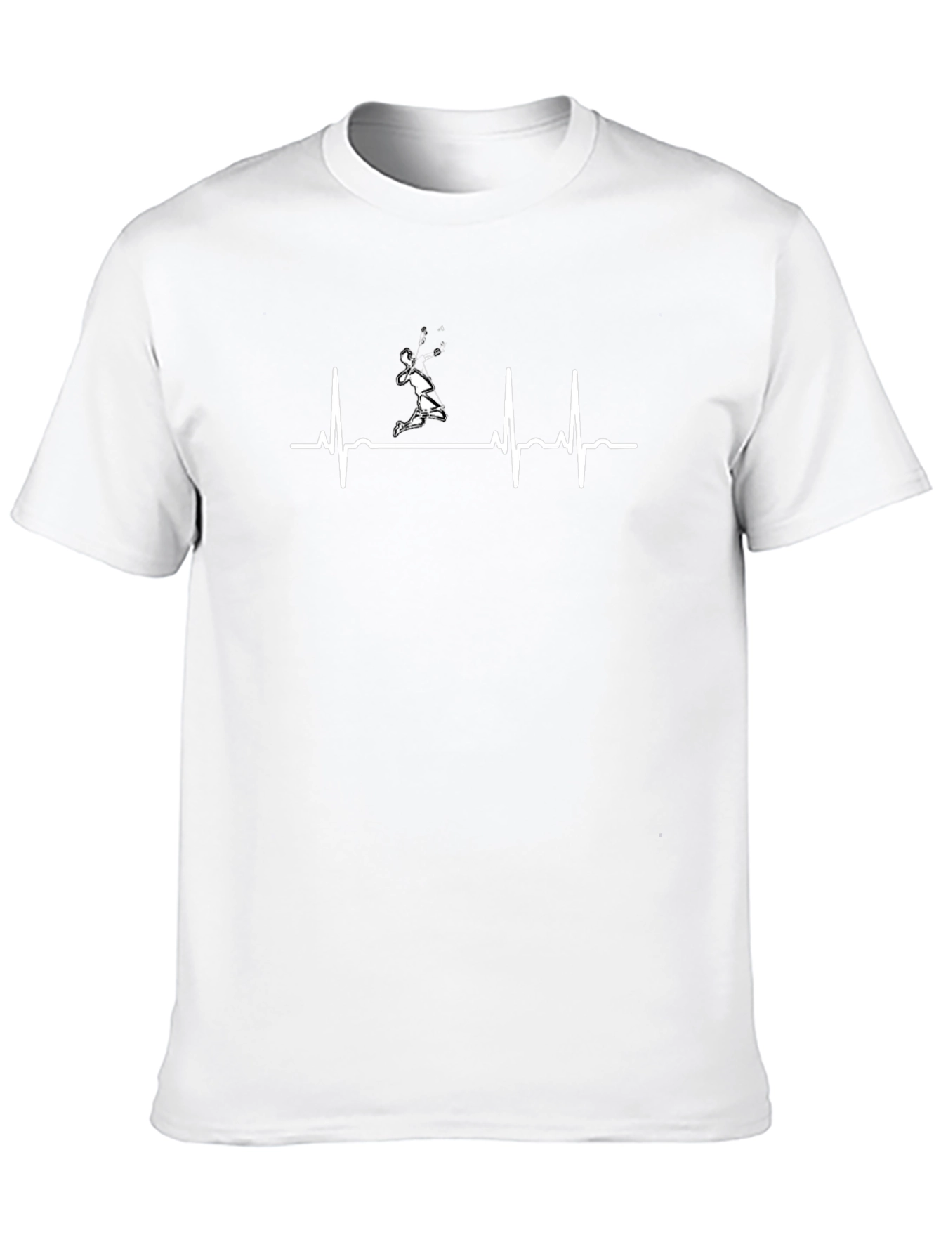 Tennis Heartbeat Black T-Shirt