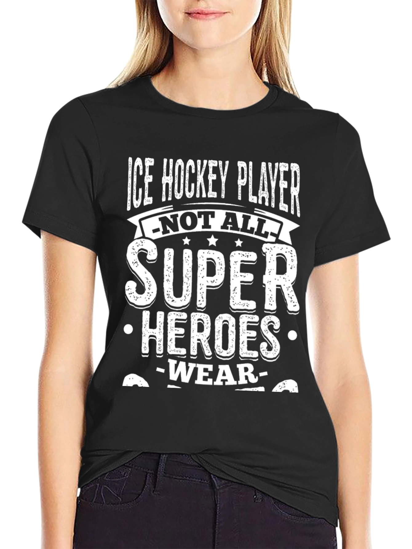 Ice Hockey Player Super Hero T-Shirt