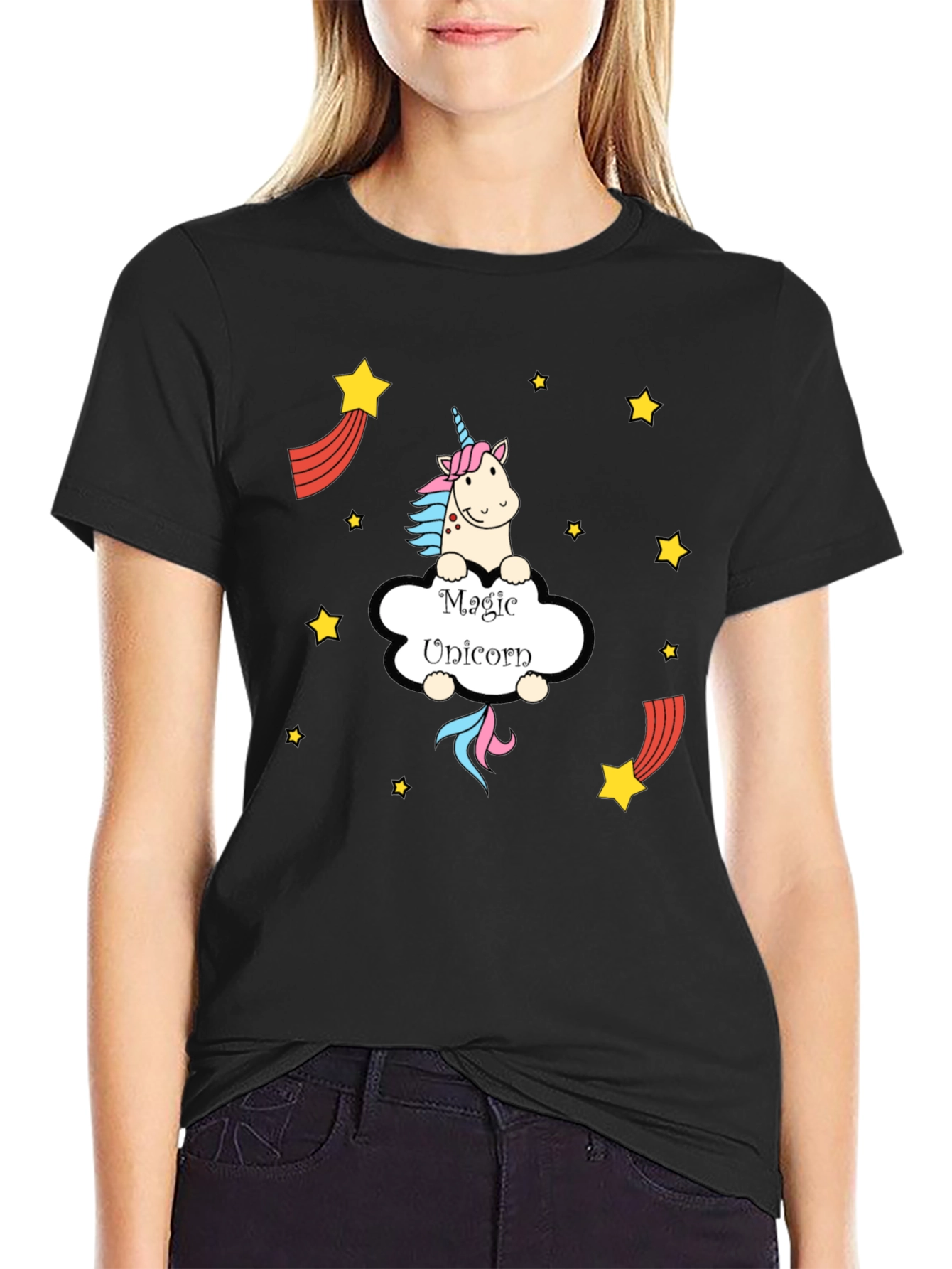 Magic Unicorn T-Shirt - Cute Cartoon Design