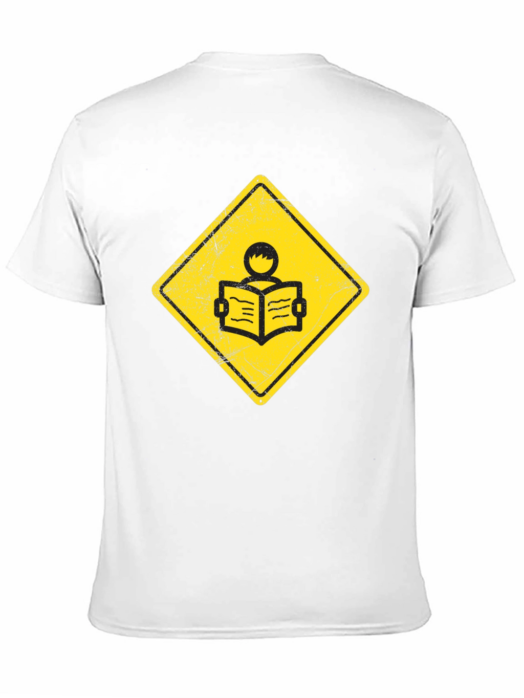 Caution Reader T-Shirt - Black Cotton Tee