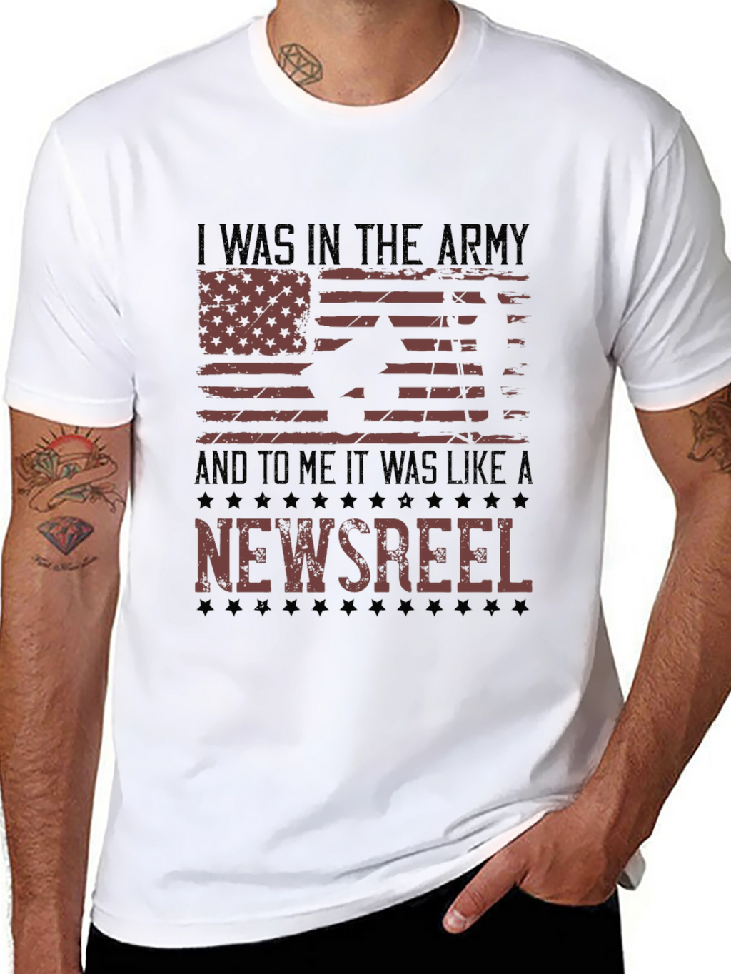 I Was In The Army Newsreel Graphic Tee