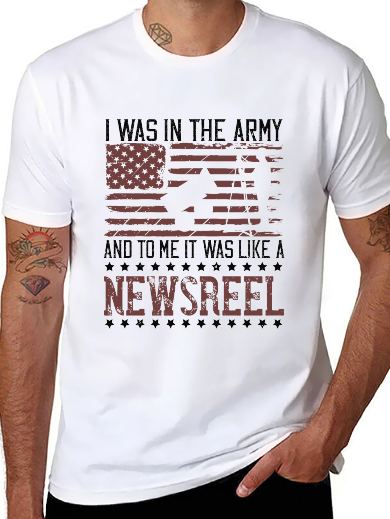 I Was In The Army Newsreel Graphic Tee