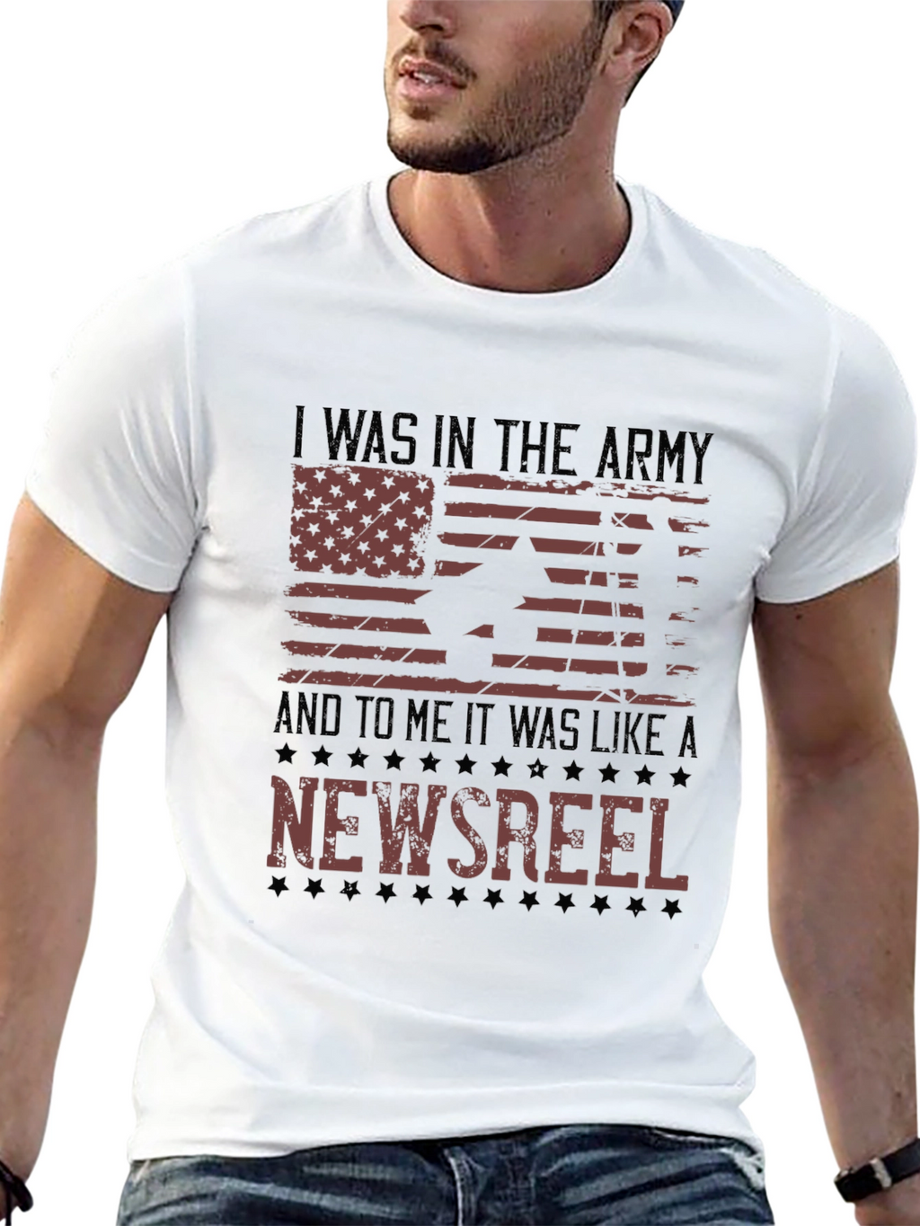 I Was In The Army Newsreel Graphic Tee