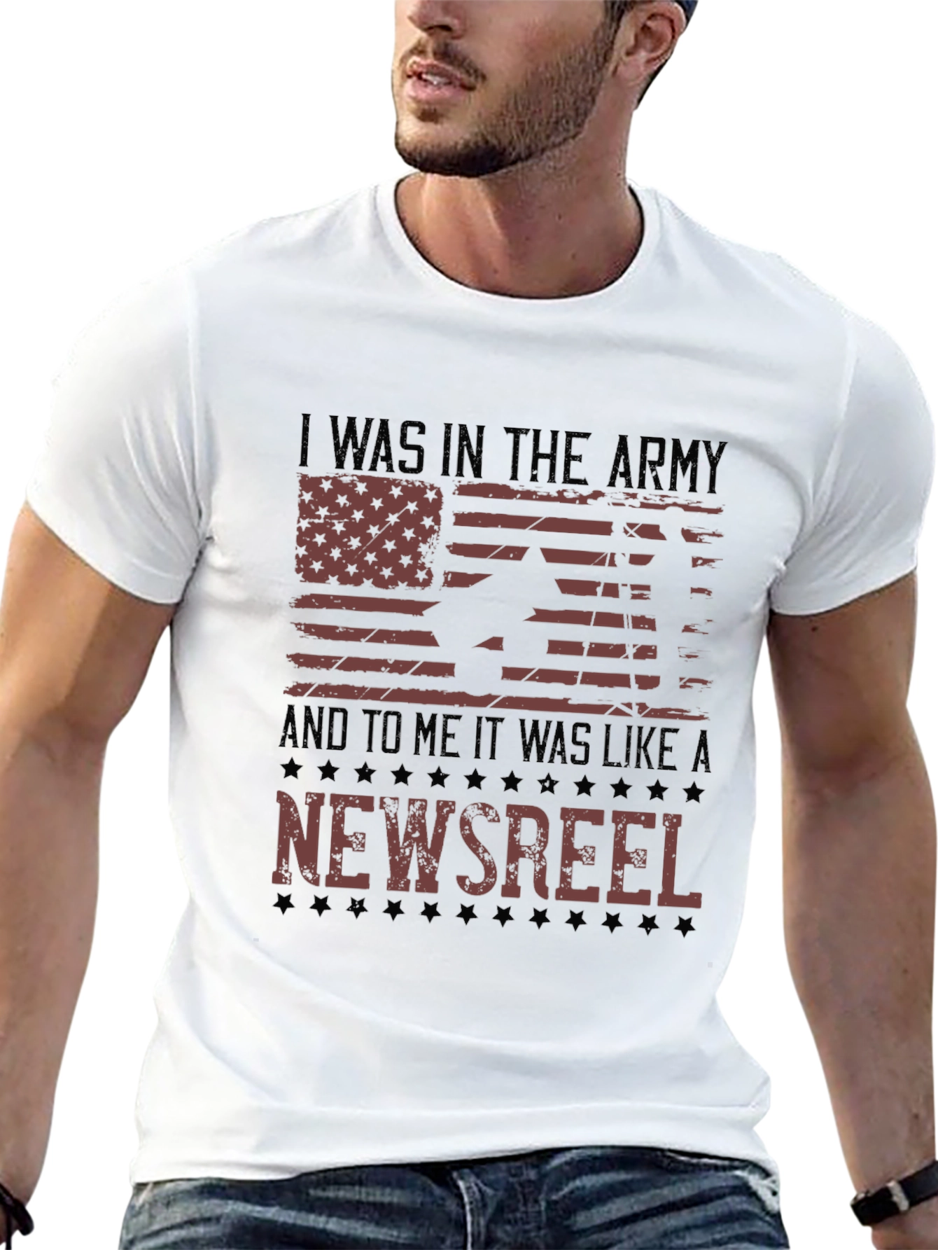 I Was In The Army Newsreel Graphic Tee