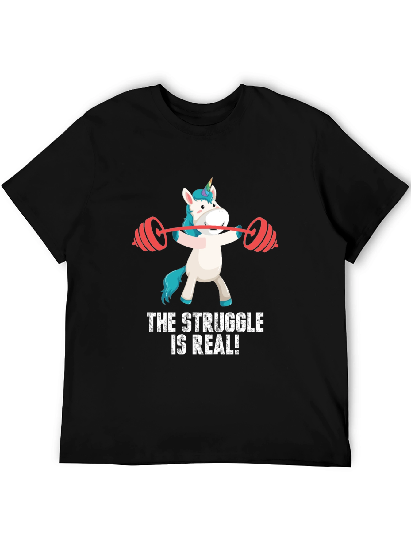 Unicorn Gym T-Shirt - The Struggle is Real!