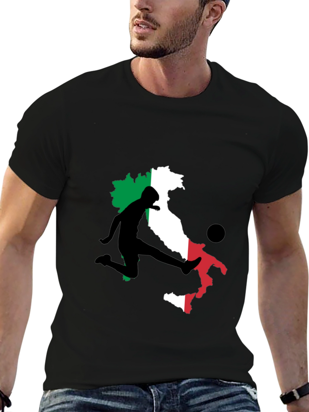 Italy Soccer T-Shirt: Italian Flag Football Tee