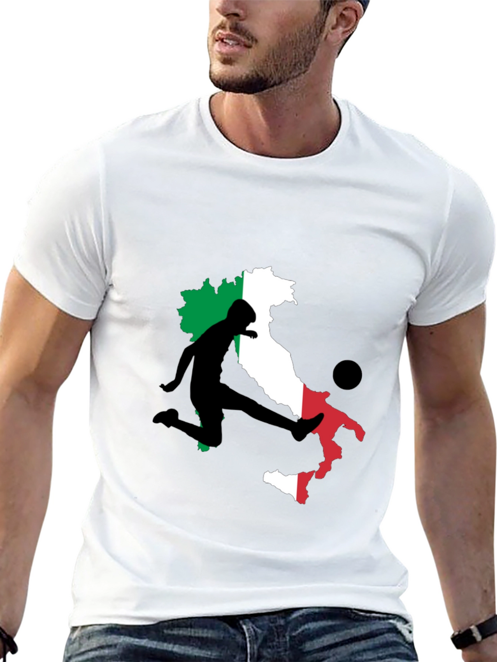 Italy Soccer T-Shirt: Italian Flag Football Tee