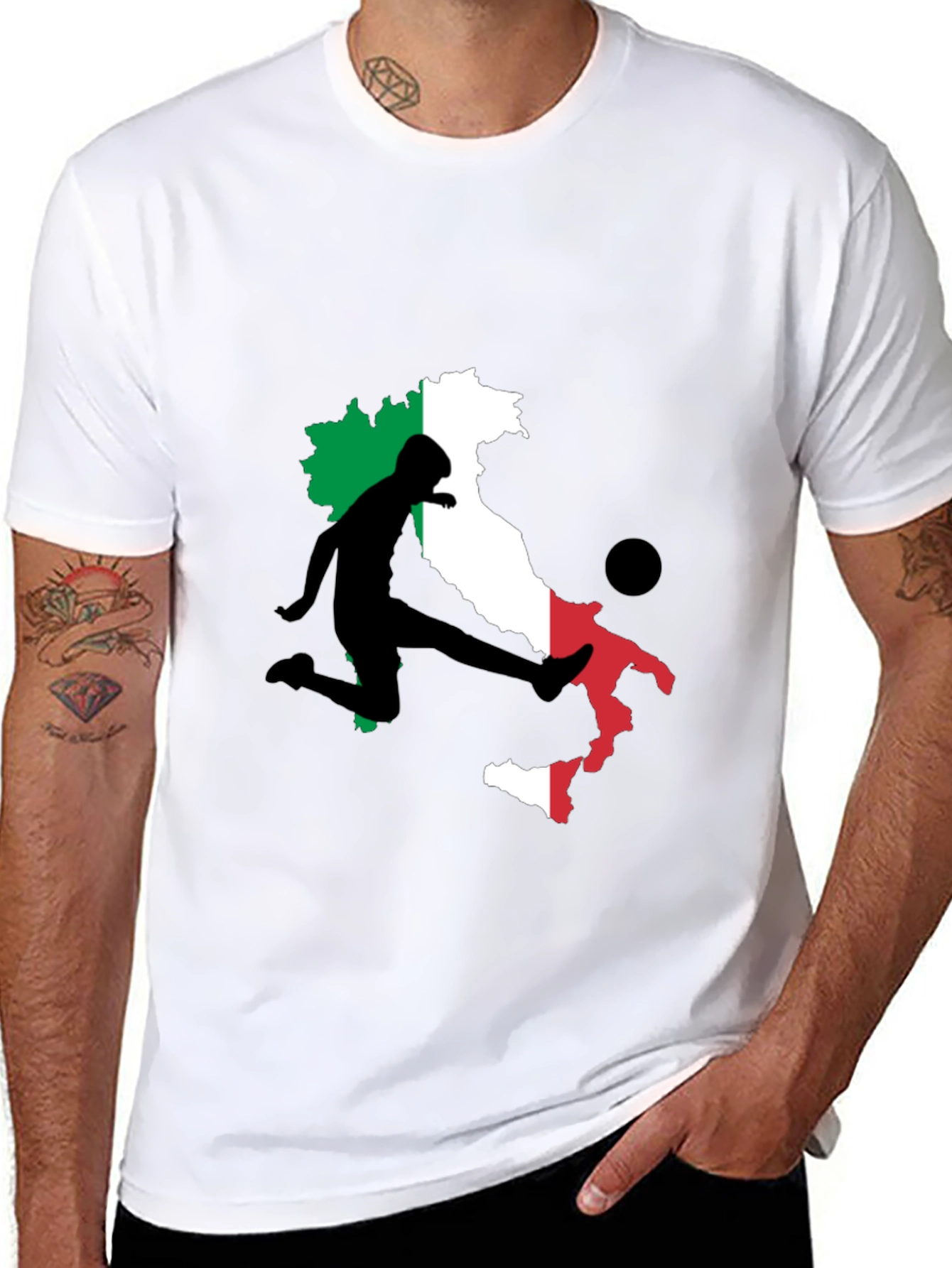 Italy Soccer T-Shirt: Italian Flag Football Tee