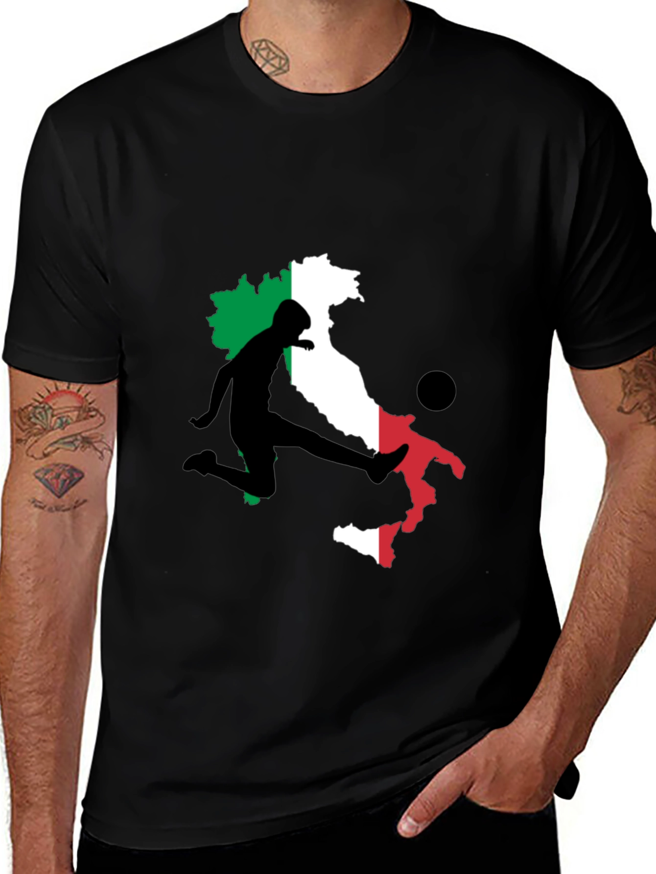 Italy Soccer T-Shirt: Italian Flag Football Tee