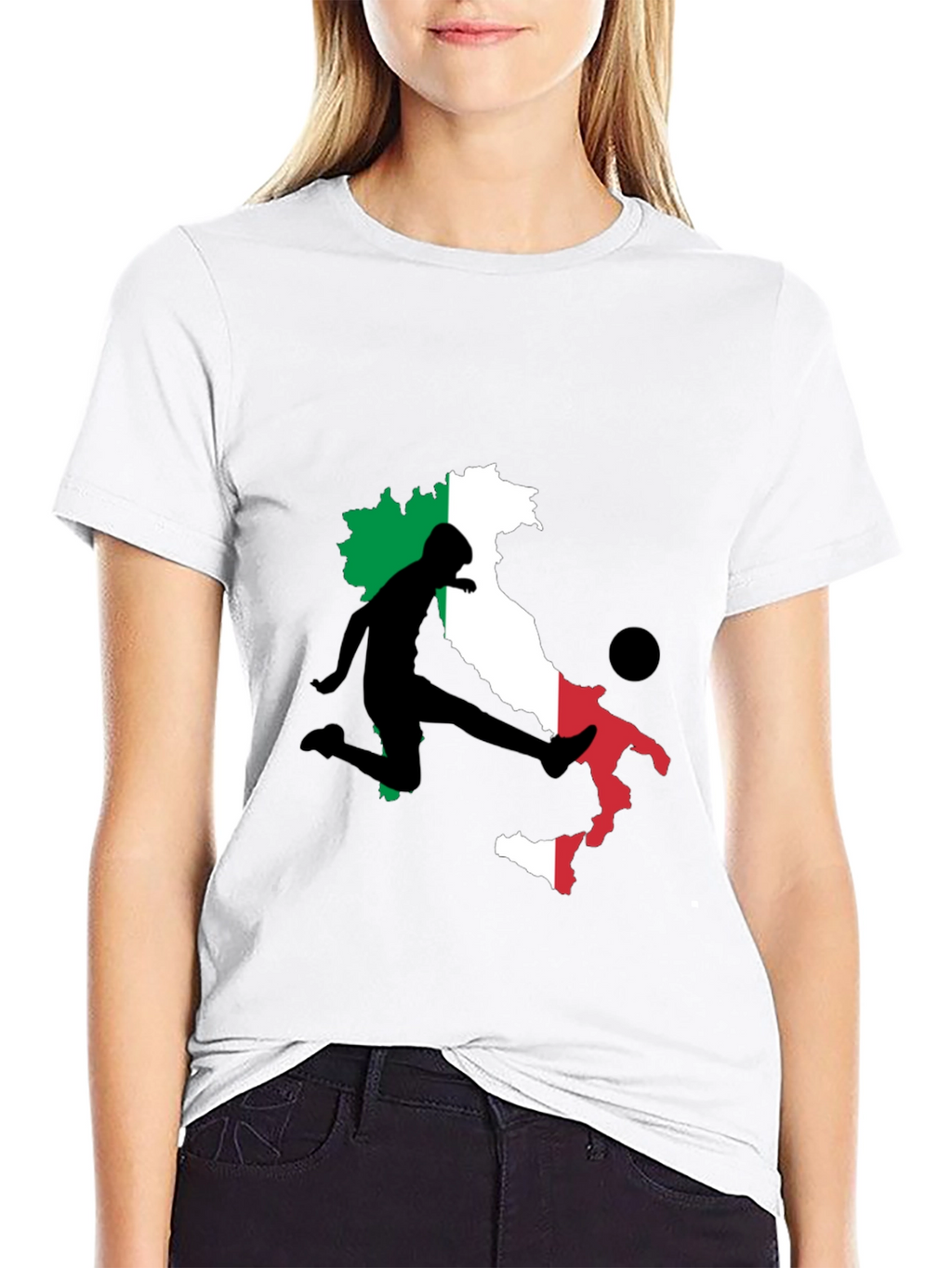 Italy Soccer T-Shirt: Italian Flag Football Tee