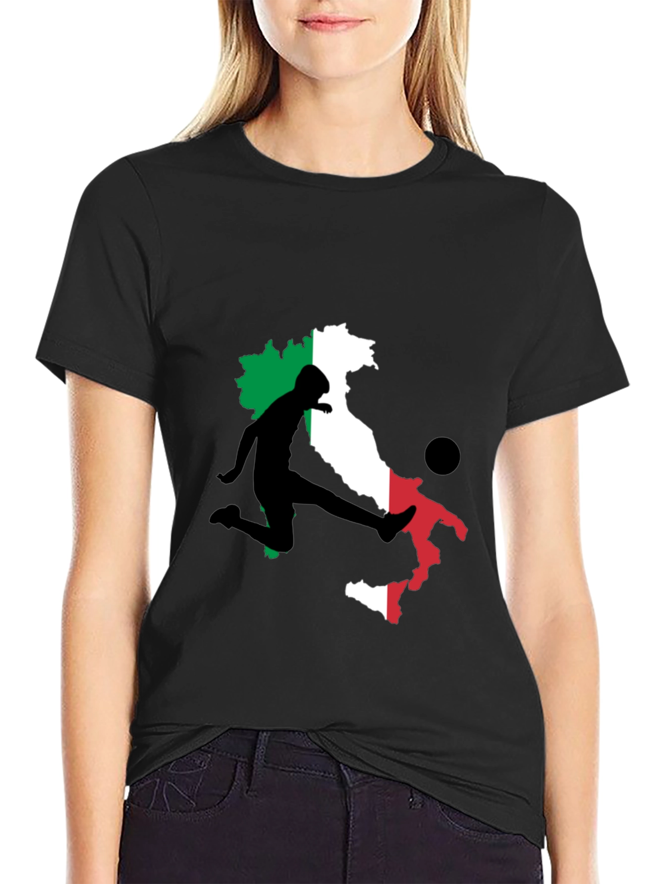 Italy Soccer T-Shirt: Italian Flag Football Tee