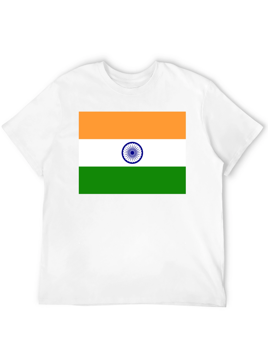 India Flag Graphic T-Shirt - Black Cotton Blend