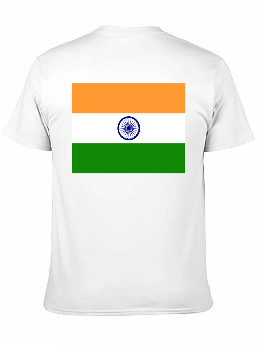 India Flag Graphic T-Shirt - Black Cotton Blend