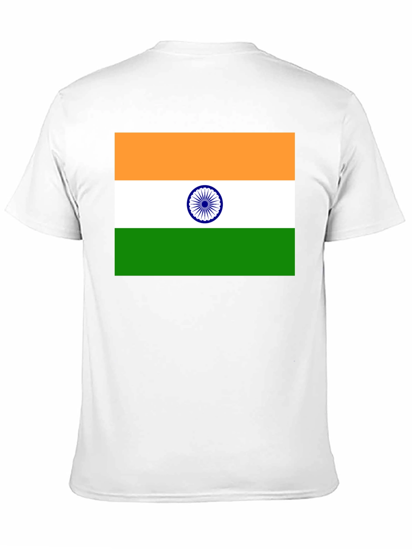 India Flag Graphic T-Shirt - Black Cotton Blend
